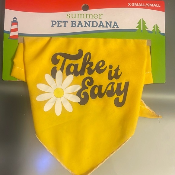 Other - Summer Pet Bandana “Take It Easy” X-Small/Small NEW